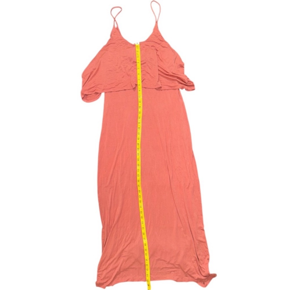 Final Touch Rust Maxi Dress with Ruffle Overlay - Picture 6 of 9